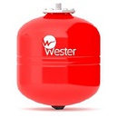 Бак мембранный для отопления Wester WRV 35  красный